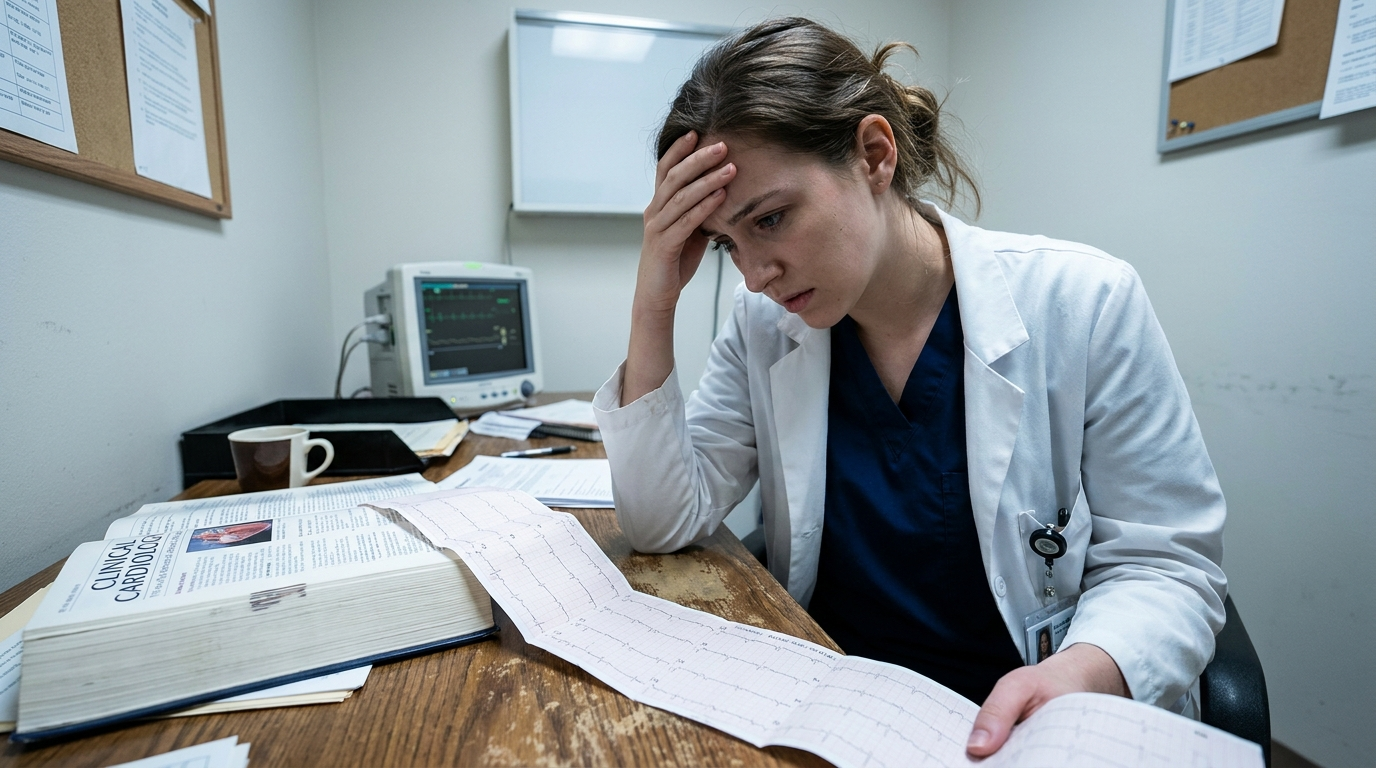 New APP uncertain and alone, overwhelmed by an ECG